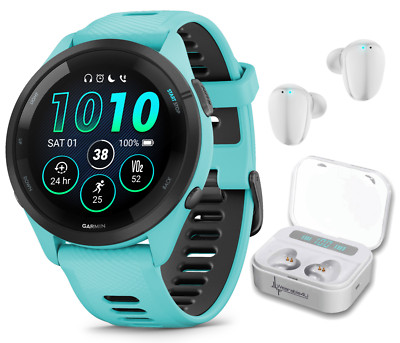 Garmin Forerunner 265 GPS Running Smartwatch AMOLED Aqua