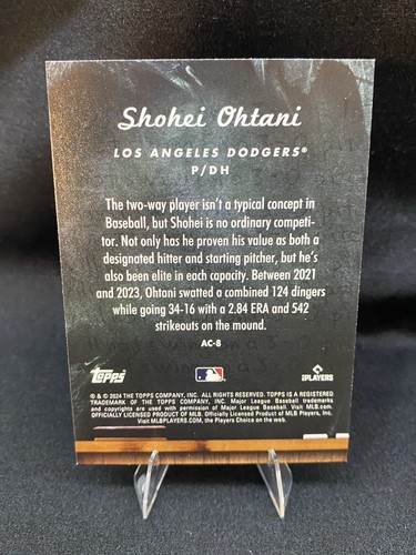 Shohei Ohtani 2024 Topps Update All Class Card #AC-8 Dodgers - Picture 2 of 2