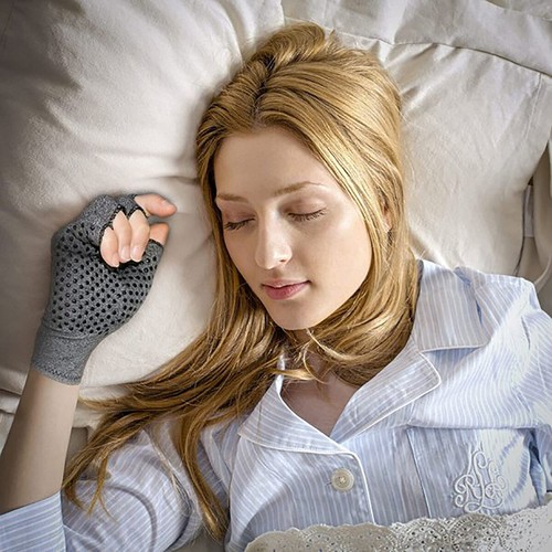 Compression Gloves Anti Arthritis Fingerless Pain Relief Joint Support With Grip - Picture 6 of 32