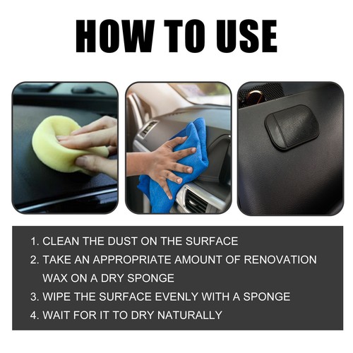 Car Plastic Restorer Polish for Interior Exterior Trim Cleaner Hydrophobic 30ML - Picture 2 of 10