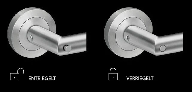 Türdrücker Karcher Rhodos ER28 KD Basic 71 rechts Edelstahl Türgriff Drückergarn - Bild 3 von 4