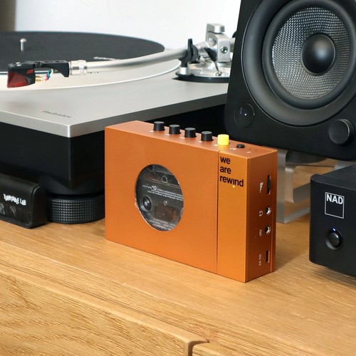 We Are Rewind Portable Cassette Player - Serge - Orange Tape Retro Bluetooth Out - Picture 8 of 8