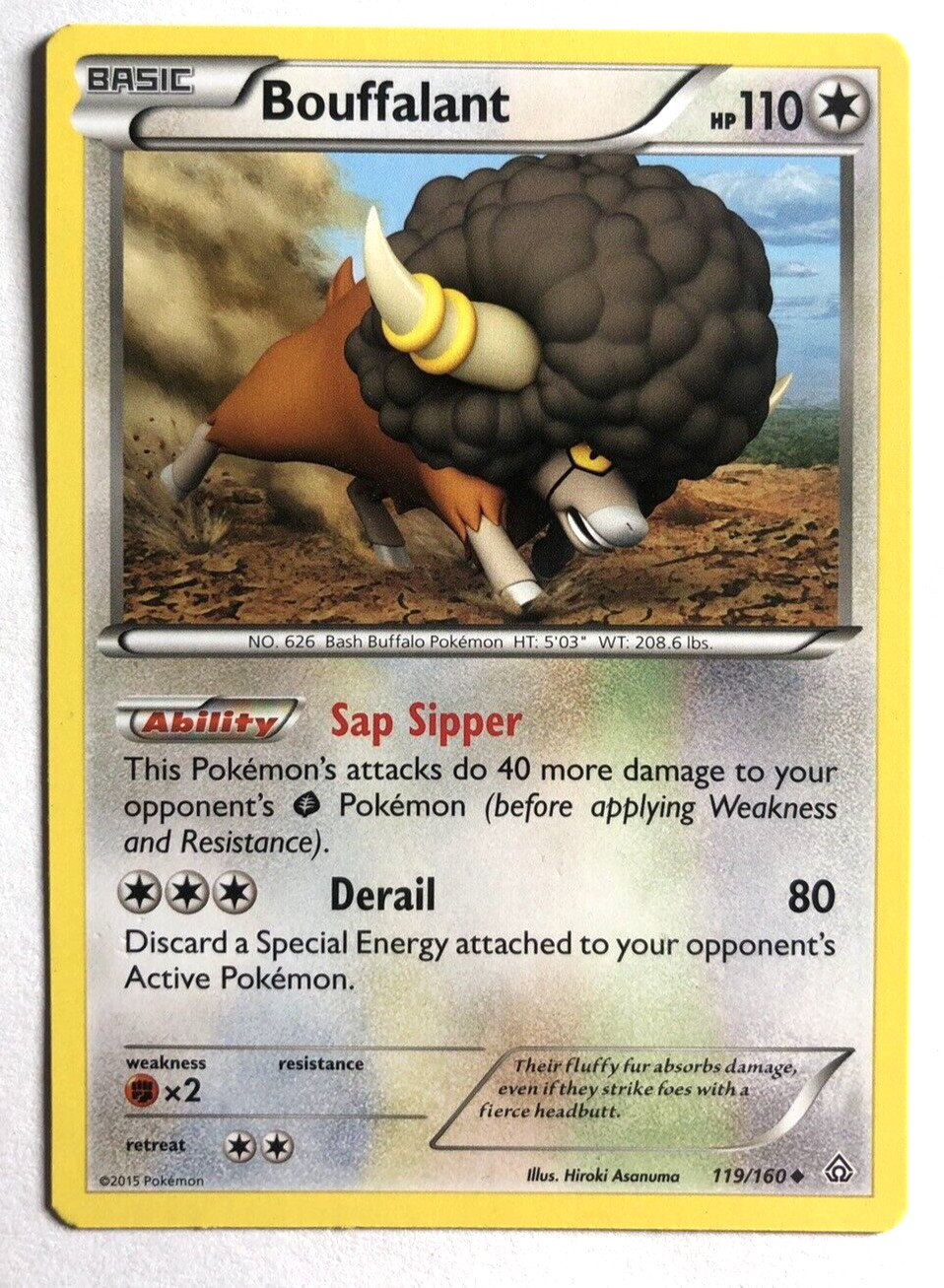 Bouffalant 119/160 XY Primal Clash Pokemon Regular Uncommon NEAR MINT NM
