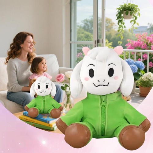 Deltarune Ralsei Green Fur Glasses Plush With No Hat & Scarf Fashion Plush Toy - Picture 7 of 14