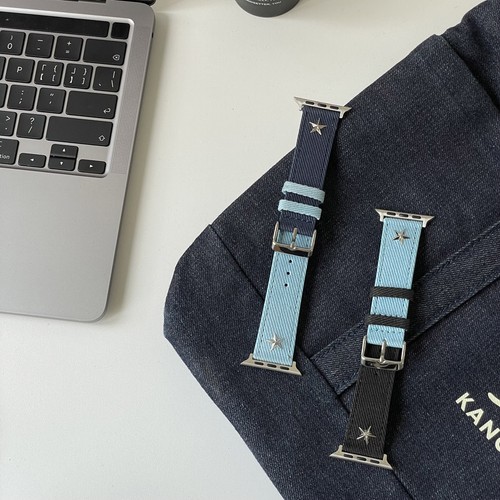 Band Strap Star Rivet 38-49MM For Apple Watch Strap Ultra2 9 8 7 SE 6 Denim - Picture 1 of 18