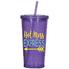 Monogram Decal Vinyl Sticker for your Tumbler cup laptop Hot mess express Quote