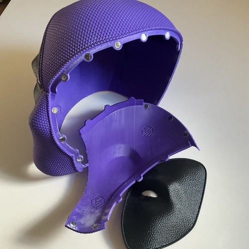 Deadpool Mask Purple 3D Printed Hardshell Helmet Magnetic - Picture 7 of 7