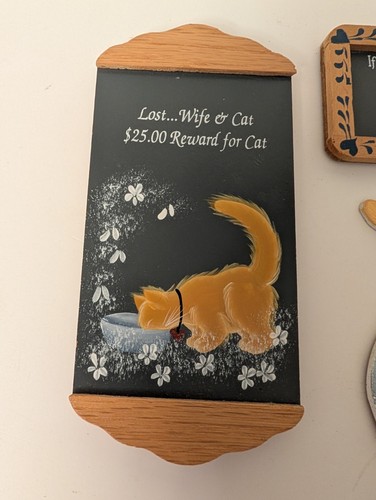 (3) Magnets Goose/Cat/Amish Wood Refrigerator / File Magnets - Quick Witted - Picture 3 of 9