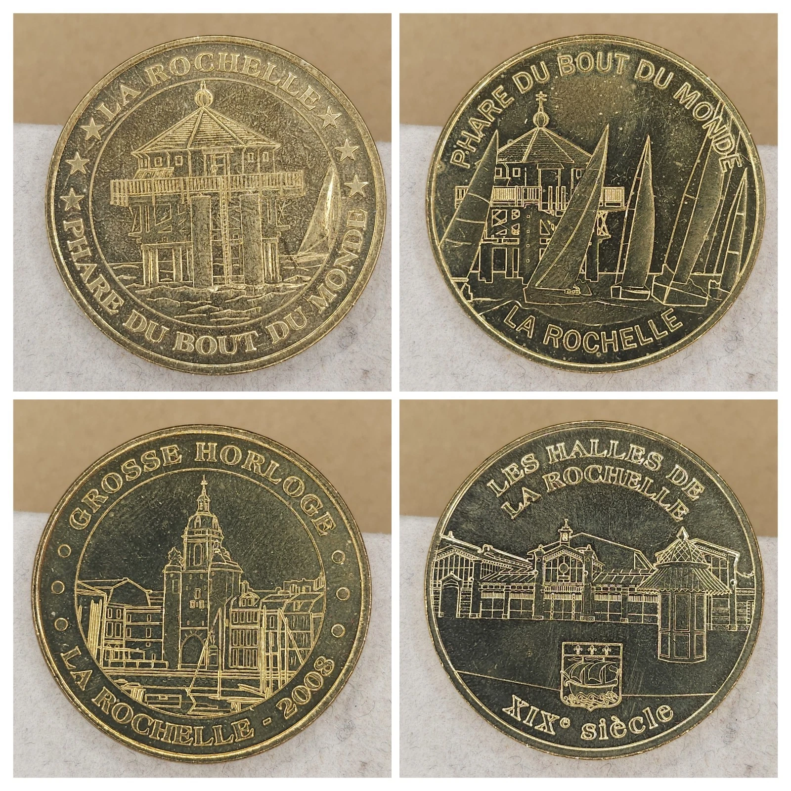Charente-Maritime - Lot Jetons Touristiques Médailles Souvenirs Monnaie de Paris