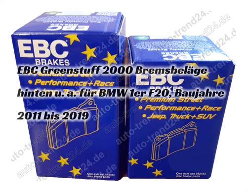 EBC Greenstuff 2000 Bremsbeläge hinten u.a.: BMW 1er F20, Bj. 2011-2019 - Bild 3 von 5