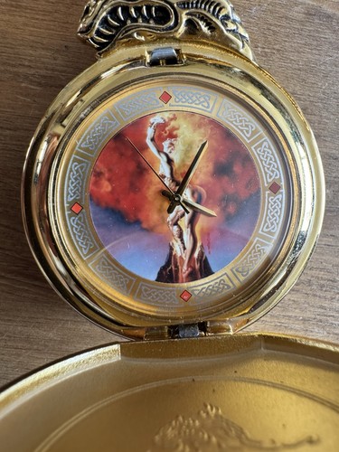 Boris Vallejo Mistress of Fire Franklin Mint Knightstone Collection Pocket Watch - Picture 2 of 3