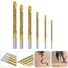 6 Pcs Serrated Drill Bit Spiral Drill Bit Twists Drill Bit Drill Tap Bits