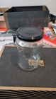 Clear Glass Small Jar with Black Lid 12cm