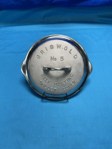 Griswold #5 Cast Iron Lid Cover In Duo Chrome Finish HTF