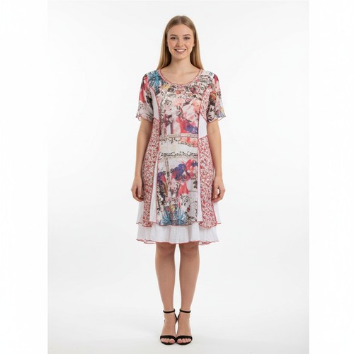 pre-loved vintage retro y2k Whispers of London multi-coloured floral dress boho