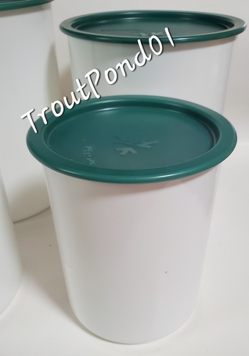 Juego de 4 botes Tupperware de colección apilables anidación cazador verde SIN USAR - Imagen 5 de 21