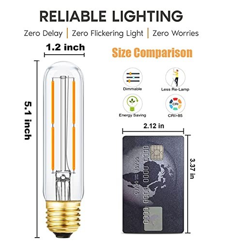 LED Light Bulb, 4W Equal 40W, Dimmable E26, 400LM, Warm White 2700K, 6 Pack, - Picture 3 of 8