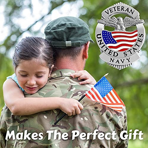 Marine Veteran Anstecknadel - patriotisches Militär Doppelkupplung Abzeichen Stil -  - Bild 4 von 5