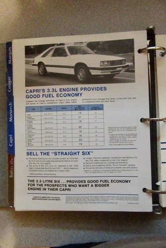 1979 Mercury Dealer Product Facts Album (Capri Turbo RS Marquis Cougar Monarch) - Picture 17 of 20