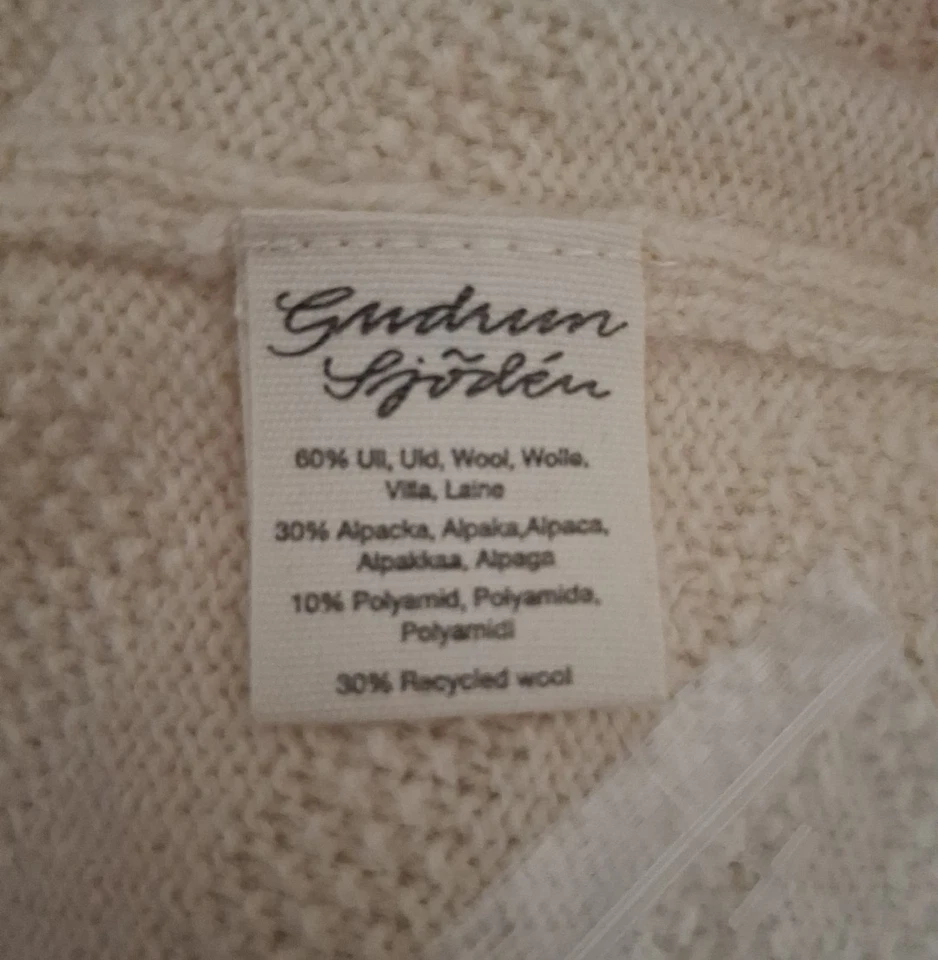 NWT Gudrun Sjoden Womens Wool Blend Mora Vest Embriodered Sleeveless Floral Sz L - Image 3 of 4