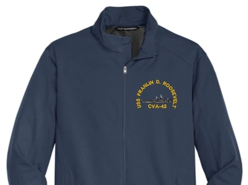 USS FRANKLIN D ROOSEVELT CVA-42 Soft Shell Jacket.  New.  U.S. Navy - product listing photo