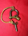 US Civil War Era Artillery Limber Chest Pad Lock & Original Key- Brass & Iron