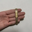Vintage Seiko 2E20 Ladies Gold Tone Rectangular Quartz Watch 1985 Bracelet