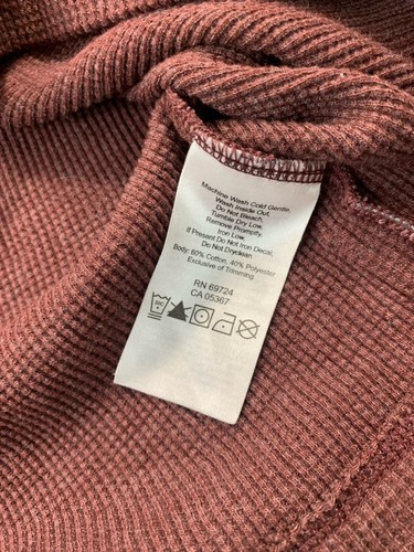 Mountain Hardwear Shirt Mens Medium Red Maroon Long Sleeve Crew Neck Thermal - 第 9/16 張圖片