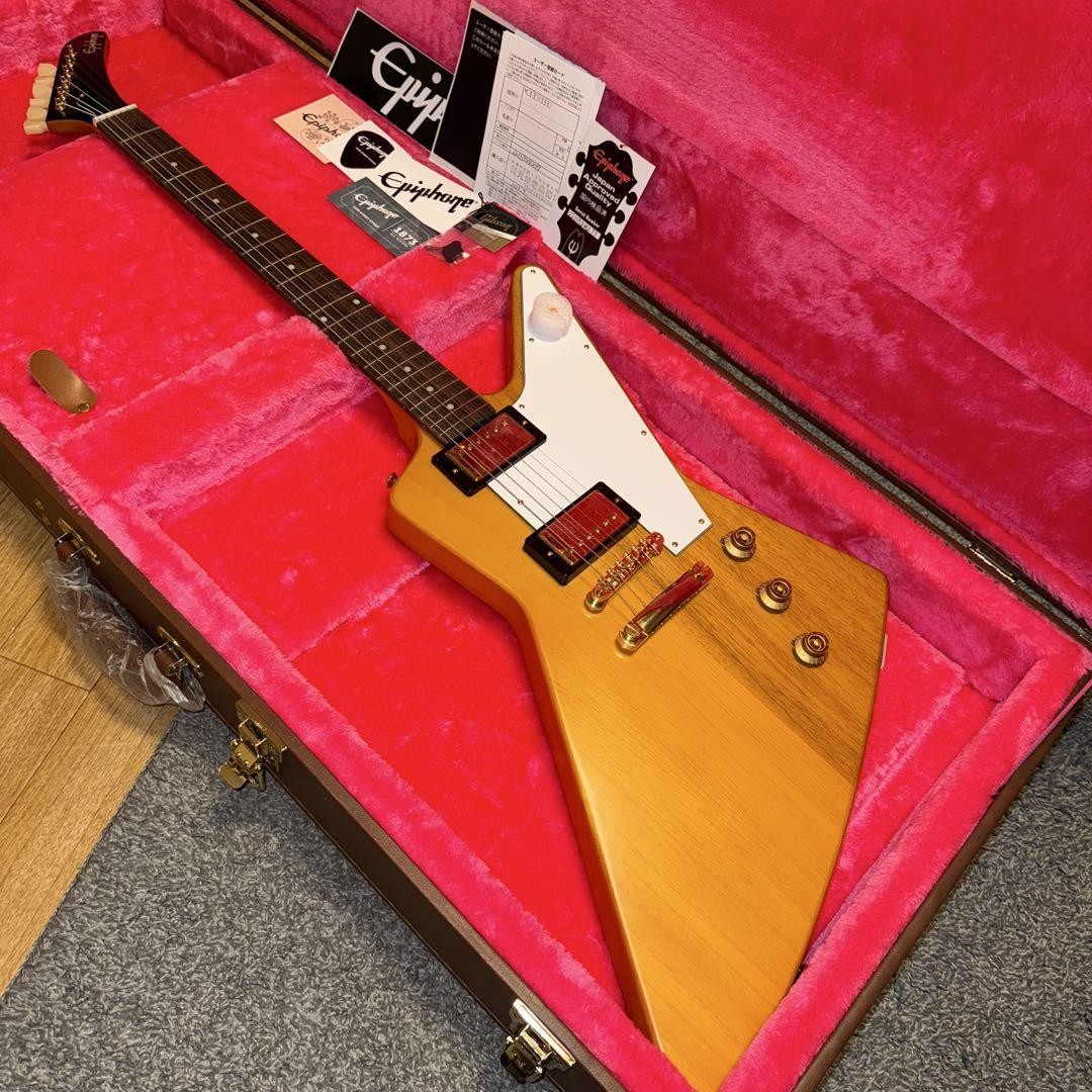 ギター Epiphone Korina Explorer Aged Natural Epiphone Korina Explorer Aged Natural 2022 Electric Guitar