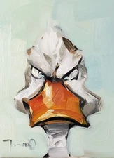 Jose Trujillo Art PRINT 16x20 Impressionism Painting Wall Art Animated Duck