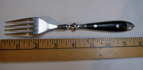 Williams Sonoma Cafe Black Rivets Stainless Flatware single Dinner Fork 7-7/8" - Picture 2 of 13