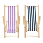 2Pcs Simulation Deck Chair Dolly House Folding Chair Decorative Mini Ornament