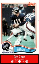 1982 Topps - #433 Phil Simms EX+.