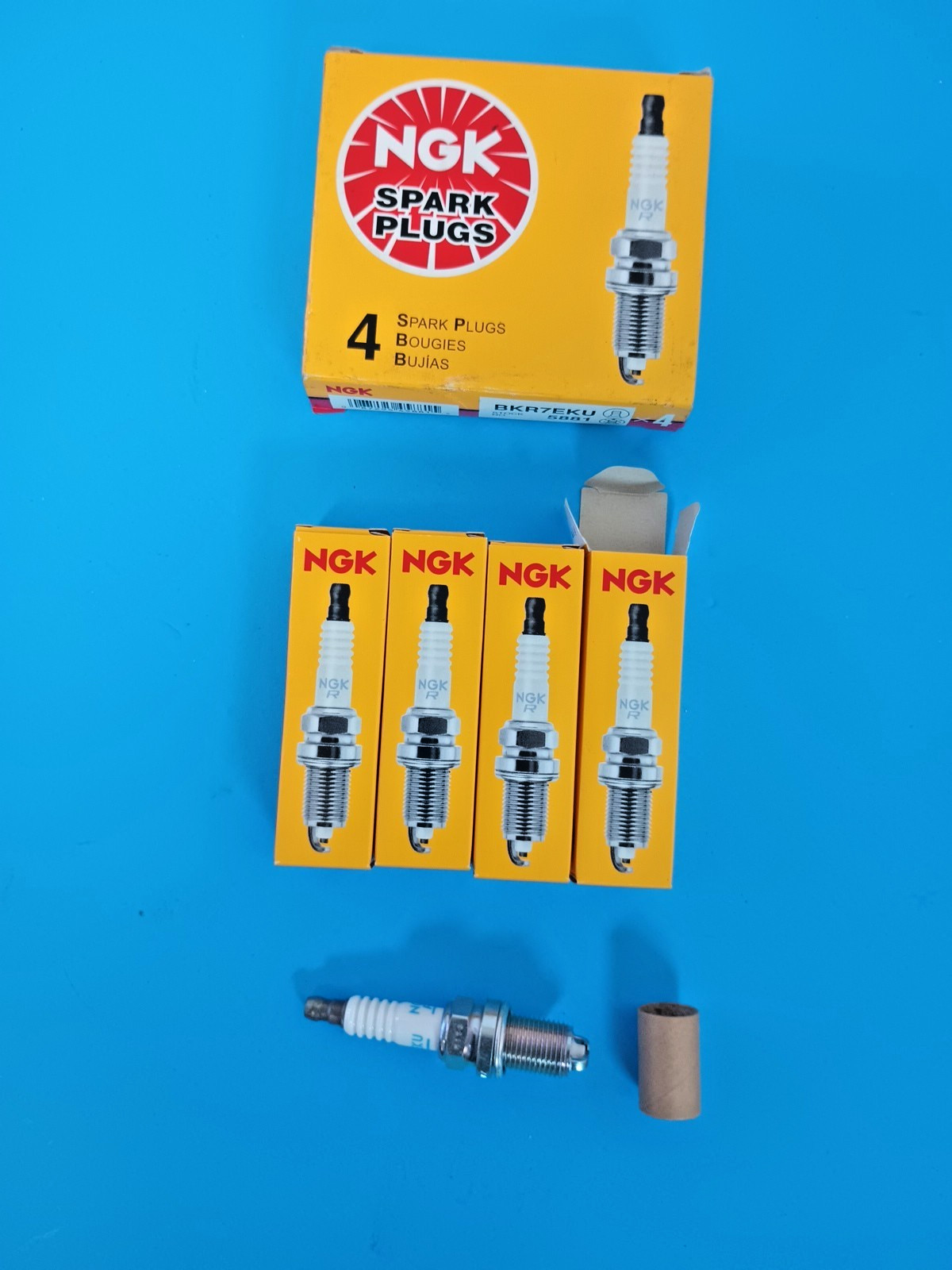 NGK Spark Plugs 5881 BKR7EKU - 4 Pack