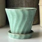 Weller Pottery Flower Pot and Saucer Vintage 1930-40's