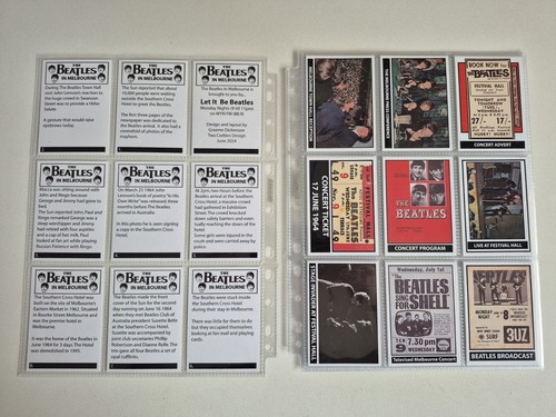The Beatles in Melbourne 60th Anniversary 36 Trading Cards Complete Set - Picture 2 of 8