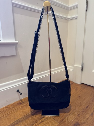 chanel precision bag All Black With Added Silver Chain . - Picture 2 of 5
