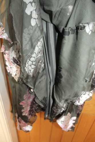 vtg y2k fairy core 2 layer sheer silk dress FENN WRIGHT MANSON SIZE 14 - Picture 7 of 13