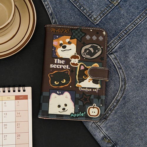 Cartoon Passport Cover Pu Leather Card Wallet Portable Ticket Clamp Travel - Picture 20 of 21