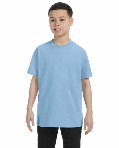 Gildan Youth T Shirts 5000B Solid Heavyweight Cotton Short Sleeve Boys Tee XS-XL - Picture 2 of 27
