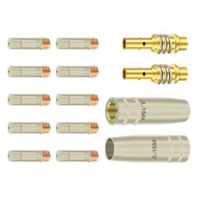 14* 15AK MIG MAG Welding Torch Kit 0.30in (0.8mm) M6 Contact Tip Nozzle Diffuser