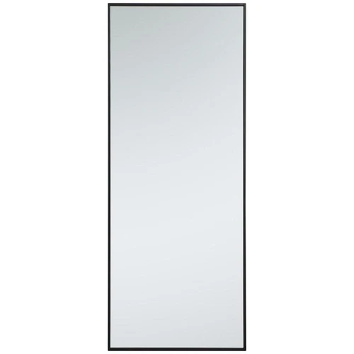 Elegant Decor Eternity 60" x 24" Contemporary Metal Frame Mirror in Black - Picture 1 of 12