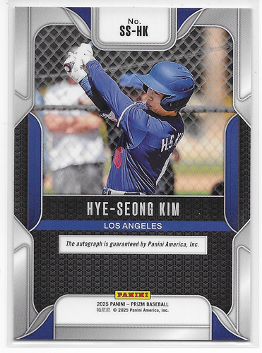 2025 Panini Prizm Sensational Signatures #27 Hye-Seong Kim Los Angeles Dodgers - Picture 2 of 2