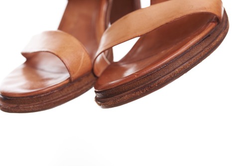 Womens A.S 98 Heels Brown Leather Sandals Booties Shoes Sz EU 38 US 7 - Picture 11 of 16