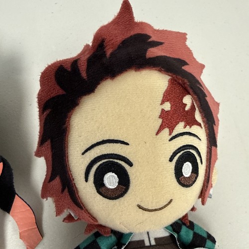 LOT 2 Bandai Demon Slayer Kimetsu no Yaiba Chibi Plush TANJIRO NEZUKO KAMADO 7" - Picture 4 of 8