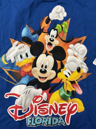 Kids Disney T-Shirt, Size 8, Mickey Mouse, Goofy, Pluto, Donald Duck. Florida - Picture 2 of 11