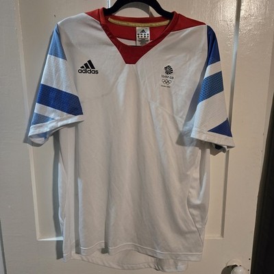 Team GB Adidas Olympic Games London 2012 Player Issue Soccer Training Shirt- Lg