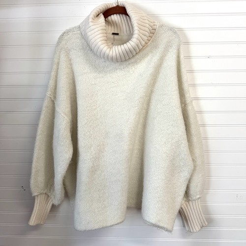 Free People Milo Pullover Tunic Sweater Turtleneck Fuzzy Size S - Picture 6 of 12