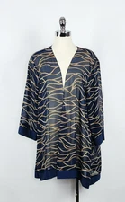 Antthony Multicolor Abstract Print Open Cardigan Women's Size 1X