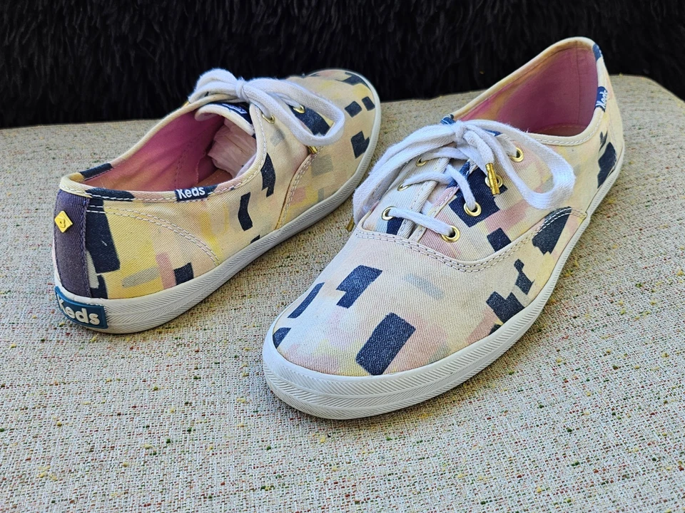 Keds X Birchbox Women Geometric Pattern Sneaker Multi Color Shoes Size 10US 41EU - Image 4 of 4